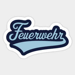 Feuerwehr (Feuerwehrmann / Feuerwehrfrau / Sky Blue) Sticker